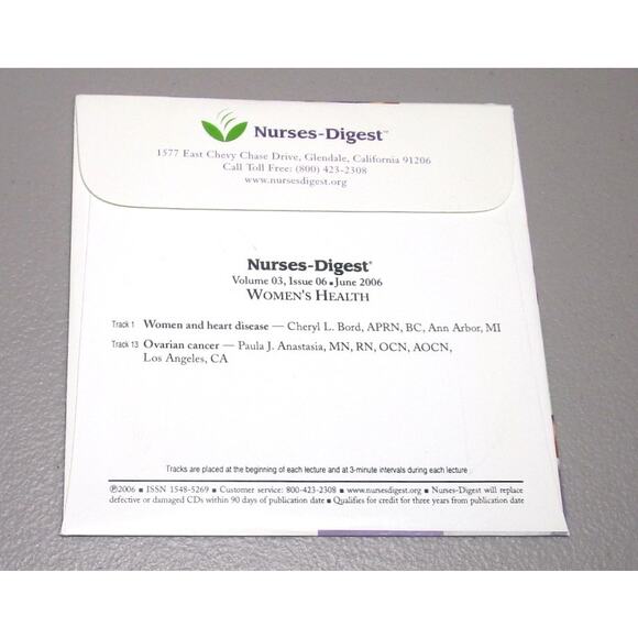 Nurses Digest Women's Health Heart Disease Ovarian Cancer DVD Educational 2006 - Picture 2 of 3